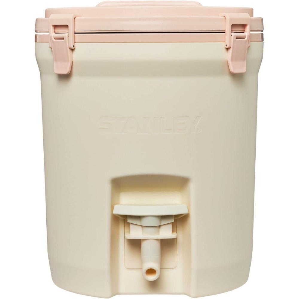 imageSTANLEY Adventure Fast Flow Water Jug 2 Gallon Leakproof Ice Water Dispenser Insulated Beverage Cooler Easy Pour Spigot and Latched Foam Lid BPAFreeCream