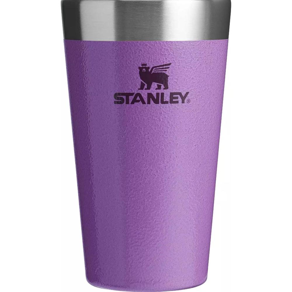 imageSTANLEY Adventure Stacking Beer Pint Glass  Stackable Drinking Cup for Cold Beverages  Dishwasher Safe  Insulated Stainless Steel Tumbler  BPAFreeHammertone Lilac