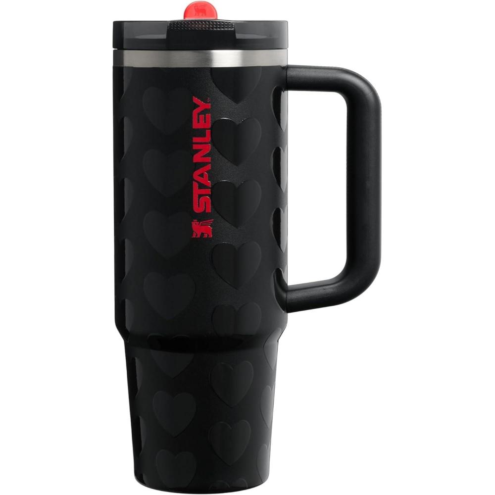 imageSTANLEY Quencher ProTour Flip Straw Tumbler with Leakproof Lid  BuiltIn Straw amp Handle  Cupholder Compatible for Travel  Insulated Stainless Steel Cup  BPAFreeBlack Lovely