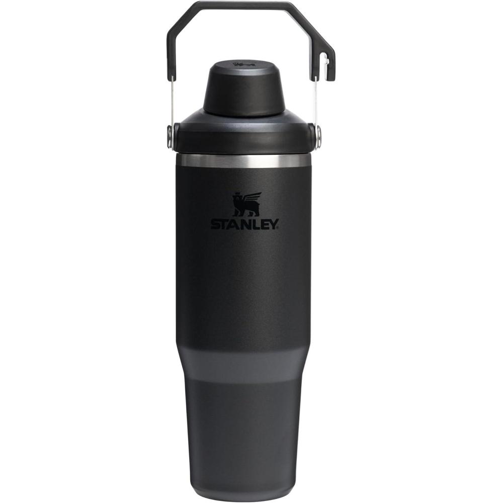 imageStanley IceFlow 20 Fast Flow Tumbler with Handle 40 oz  Twist On Angled Spout Lid  Leakproof Water Bottle  Insulated Stainless Steel  BPAFree  Black 20Black 20