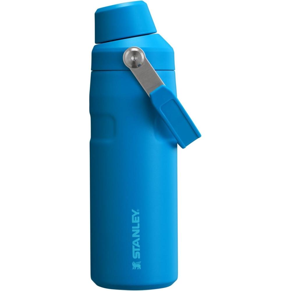 imageStanley IceFlow Fast Flow Water Bottle  Angled Spout Lid  Lightweight amp Leakproof for Travel amp Sports  Insulated Stainless Steel  BPAFreeAzure