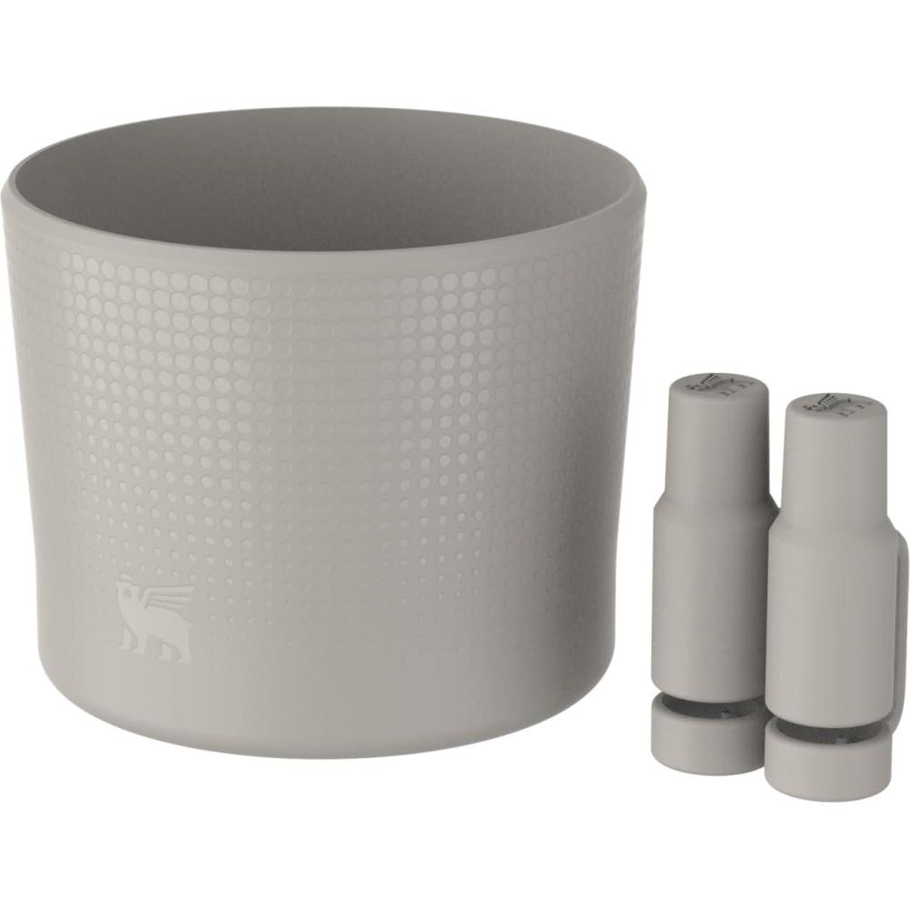 imageStanley Quencher Boot and Straw Cover Cap  AntiSlip Silicone Protector for Tumbler with Handle  Accessory Set for Stainless Steel Drinking Cup  BPAFreeAsh