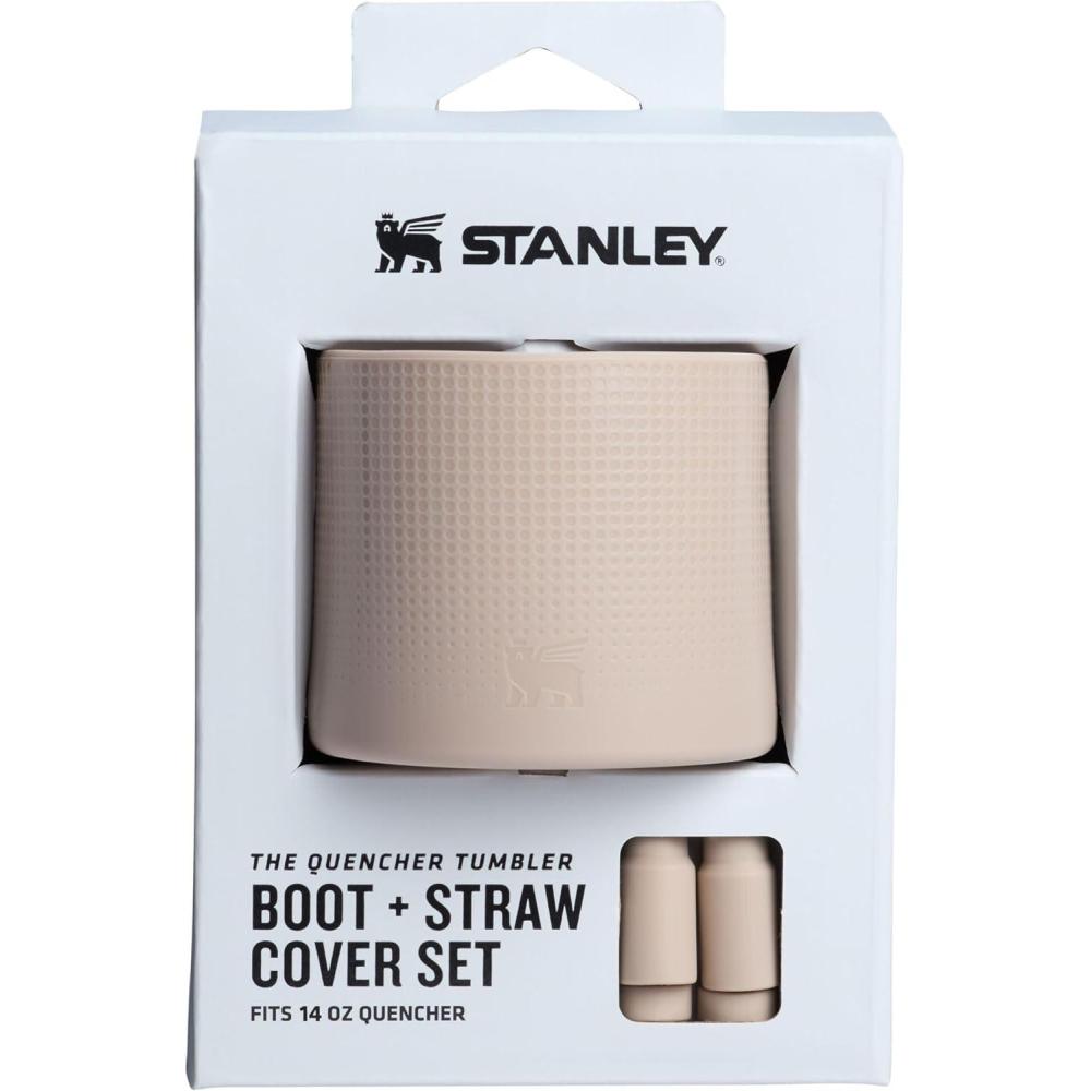 imageStanley Quencher Boot and Straw Cover Cap  AntiSlip Silicone Protector for Tumbler with Handle  Accessory Set for Stainless Steel Drinking Cup  BPAFreeSand
