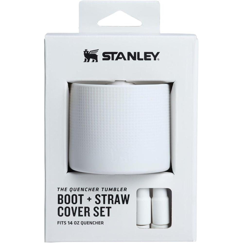 imageStanley Quencher Boot and Straw Cover Cap  AntiSlip Silicone Protector for Tumbler with Handle  Accessory Set for Stainless Steel Drinking Cup  BPAFreePale Stone