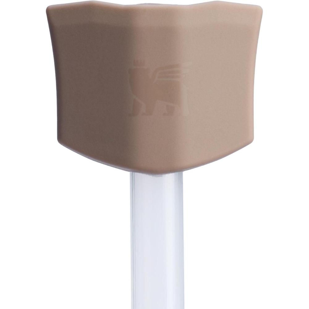 imageStanley Quencher Stay Smooth AntiPucker Straw Topper 2Pack  Ergonomic Sip Through Straw Cap for Tumbler with Handle  Silicone Accessory for Drinking Cup  BPAFreeSand