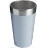 STANLEY Adventure Stacking Beer Pint Glass | Stackable Drinking Cup for Cold Beverages | Dishwasher Safe | Insulated Stainless Steel Tumbler | BPA-Free(Hammertone Silver)