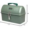 Stanley Classic Lunch Box 5.5 qt | Vintage Metal Lunchbox | Durable Meal Container with Handle and Latch | Stores Food, Drinks, Thermos, Water Bottle | Hammer Tone Green(Hammer Tone Green)