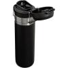 Stanley Quick Flip GO Water Bottle 24 oz | Push Button Lid | Leakproof and Packable for Travel and Sports | Insulated Stainless Steel | BPA-Free | Black 2.0(Black 2.0)