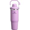 Stanley IceFlow 2.0 Fast Flow Tumbler with Handle 40 oz | Twist On Angled Spout Lid | Leakproof Water Bottle | Insulated Stainless Steel | BPA-Free | Black 2.0(Lilac)