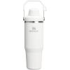 Stanley IceFlow 2.0 Fast Flow Tumbler with Handle 40 oz | Twist On Angled Spout Lid | Leakproof Water Bottle | Insulated Stainless Steel | BPA-Free | Black 2.0(Frost)