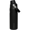 Stanley IceFlow Fast Flow Water Bottle | Angled Spout Lid | Lightweight & Leakproof for Travel & Sports | Insulated Stainless Steel | BPA-Free(Black)