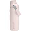 Stanley IceFlow Fast Flow Water Bottle | Angled Spout Lid | Lightweight & Leakproof for Travel & Sports | Insulated Stainless Steel | BPA-Free(Rose Quartz)