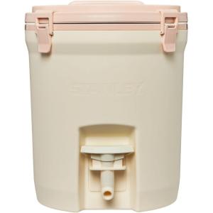 STANLEY Adventure Fast Flow Water Jug 2 Gallon Leakproof Ice Water Dispenser Insulated Beverage Cooler Easy Pour Spigot and Latched Foam Lid BPA-Free(Cream)