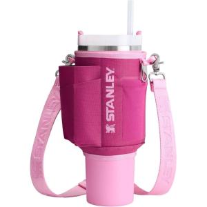 STANLEY All Day Quencher Carry All for 40 oz Tumbler with Handle | Crossbody Bag with Phone Holder Pocket, Card Sleeve & Detachable Strap | Water Bottle Carrier Bag | BPA-Free |(Fuchsia)