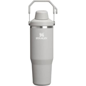 Stanley IceFlow 2.0 Fast Flow Tumbler with Handle 40 oz | Twist On Angled Spout Lid | Leakproof Water Bottle | Insulated Stainless Steel | BPA-Free | Black 2.0(Ash)