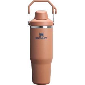 Stanley IceFlow 2.0 Fast Flow Tumbler with Handle 40 oz | Twist On Angled Spout Lid | Leakproof Water Bottle | Insulated Stainless Steel | BPA-Free | Black 2.0(Toast)