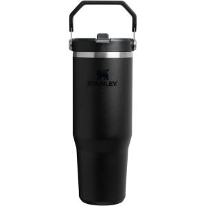 Stanley IceFlow 2.0 Flip Straw Tumbler with Handle 30 oz | Twist On Lid and Flip Up Straw | Leak Resistant Water Bottle | Insulated Stainless Steel | BPA-Free | Black 2.0