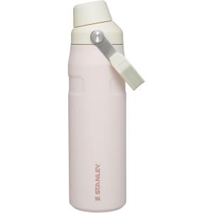 Stanley IceFlow Fast Flow Water Bottle | Angled Spout Lid | Lightweight & Leakproof for Travel & Sports | Insulated Stainless Steel | BPA-Free(Rose Quartz Glimmer)
