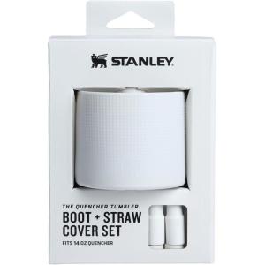 Stanley Quencher Boot and Straw Cover Cap | Anti-Slip Silicone Protector for Tumbler with Handle | Accessory Set for Stainless Steel Drinking Cup | BPA-Free(Pale Stone)