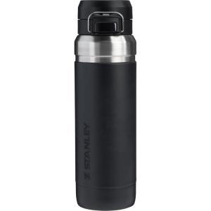Stanley Quick Flip GO Water Bottle 36 oz | Push Button Lid | Leakproof and Packable for Travel and Sports | Insulated Stainless Steel | BPA-Free | Black