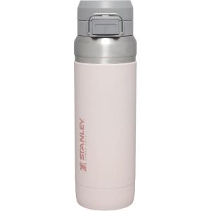 Stanley Quick Flip GO Water Bottle 36 oz | Push Button Lid | Leakproof and Packable for Travel and Sports | Insulated Stainless Steel | BPA-Free | Rose Quartz