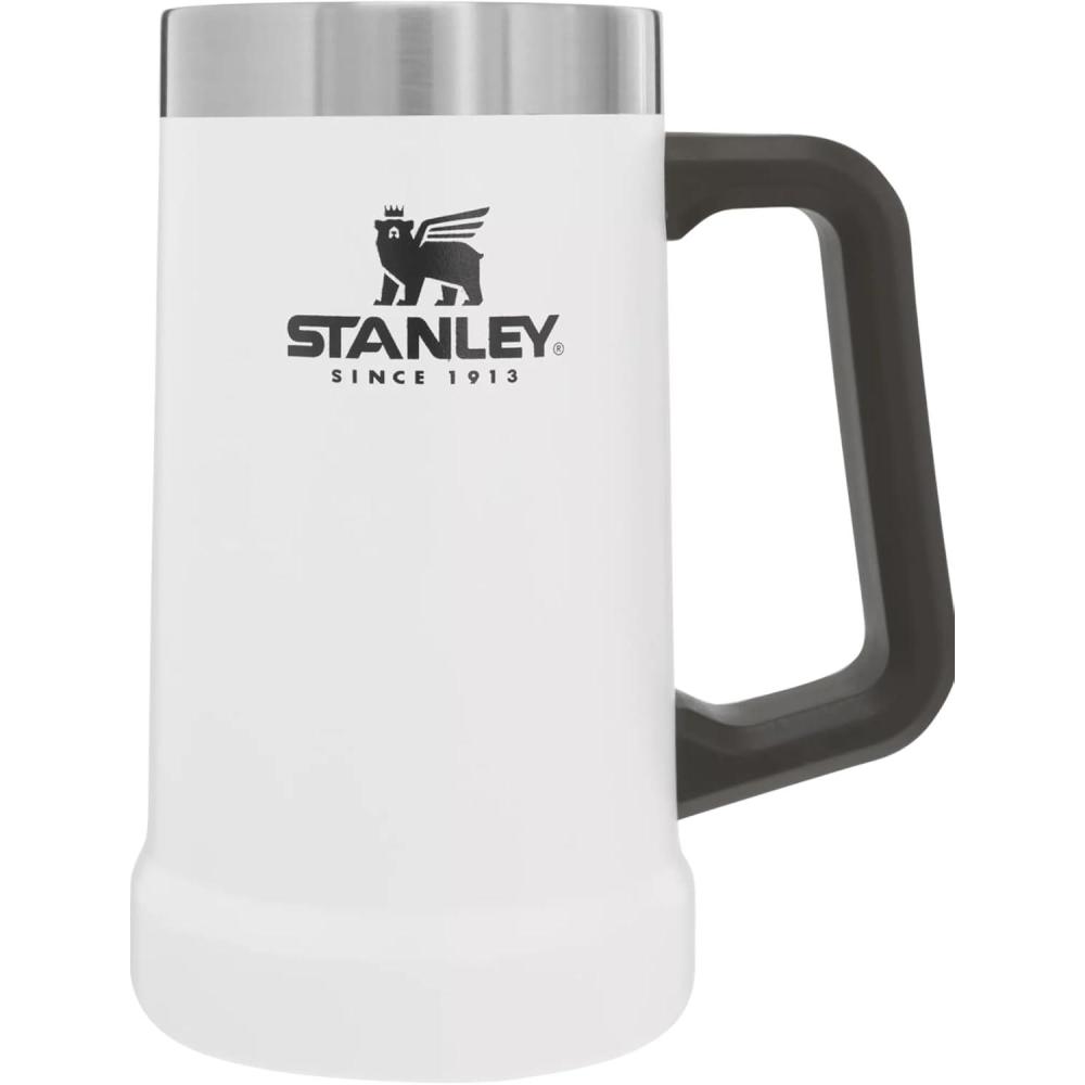 imageStanley StayChill Beer Stein 24 oz  Heavy Duty Big Grip Handle  Beer Tumbler Drink Cup Holds 2 Cans  Insulated Stainless Steel Party Mug  BPAFreePolar