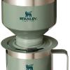 STANLEY Perfect Brew Pour Over Set | 12 oz Camp Mug with Lid Included | Drip Coffee Maker with Reusable Filter | Insulated Stainless Steel | BPA-Free | Cream Gloss(Hammertone Green)