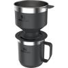 STANLEY Perfect Brew Pour Over Set | 12 oz Camp Mug with Lid Included | Drip Coffee Maker with Reusable Filter | Insulated Stainless Steel | BPA-Free | Cream Gloss(Black 2.0)