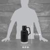 Stanley Classic Easy-Pour Growler 64 oz | Keeps Beer Cold or Coffee Hot | Leakproof Steel Lined Lid and Easy to Carry Handle | Insulated Stainless Steel | BPA-Free | Black 2.0(Matte Black)