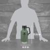 Stanley Classic Easy-Pour Growler 64 oz | Keeps Beer Cold or Coffee Hot | Leakproof Steel Lined Lid and Easy to Carry Handle | Insulated Stainless Steel | BPA-Free | Black 2.0(Green)