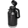 Stanley Classic Easy-Pour Growler 64 oz | Keeps Beer Cold or Coffee Hot | Leakproof Steel Lined Lid and Easy to Carry Handle | Insulated Stainless Steel | BPA-Free | Black 2.0(Charcoal Glow)