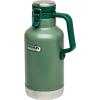 Stanley Classic Easy-Pour Growler 64 oz | Keeps Beer Cold or Coffee Hot | Leakproof Steel Lined Lid and Easy to Carry Handle | Insulated Stainless Steel | BPA-Free | Black 2.0(Hammertone Green)