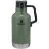 Stanley Classic Easy-Pour Growler 64 oz | Keeps Beer Cold or Coffee Hot | Leakproof Steel Lined Lid and Easy to Carry Handle | Insulated Stainless Steel | BPA-Free | Black 2.0(Green)