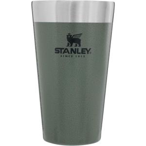 STANLEY Adventure Stacking Beer Pint Glass 16oz | Stackable Drinking Cup for Cold Beverages | Dishwasher Safe | Insulated Stainless Steel Tumbler | BPA-Free | Hammertone Green