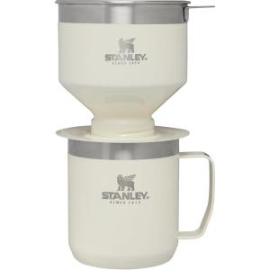 STANLEY Perfect Brew Pour Over Set | 12 oz Camp Mug with Lid Included | Drip Coffee Maker with Reusable Filter | Insulated Stainless Steel | BPA-Free | Cream Gloss(Cream Gloss)