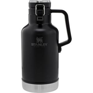 Stanley Classic Easy-Pour Growler 64 oz | Keeps Beer Cold or Coffee Hot | Leakproof Steel Lined Lid and Easy to Carry Handle | Insulated Stainless Steel | BPA-Free | Black 2.0(Matte Black)