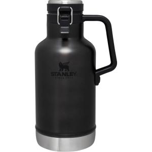 Stanley Classic Easy-Pour Growler 64 oz | Keeps Beer Cold or Coffee Hot | Leakproof Steel Lined Lid and Easy to Carry Handle | Insulated Stainless Steel | BPA-Free | Black 2.0(Charcoal Glow)