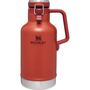 Stanley Classic Easy-Pour Growler 64 oz | Keeps Beer Cold or Coffee Hot | Leakproof Steel Lined Lid and Easy to Carry Handle | Insulated Stainless Steel | BPA-Free | Black 2.0(Cinnamon)