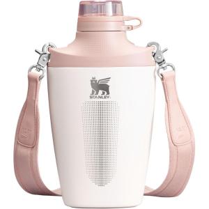 Stanley Cross Bottle 23 oz | Travel Water Bottle with Jacquard Strap | Leakproof Tritan Lid with Removable Straw | Insulated Stainless Steel | BPA-Free | Toast VRT(Rose Quartz)