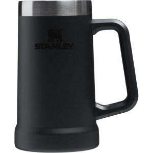 Stanley Stay-Chill Beer Stein 24 oz | Heavy Duty Big Grip Handle | Beer Tumbler Drink Cup, Holds 2 Cans | Insulated Stainless Steel Party Mug | BPA-Free(Black 2.0)
