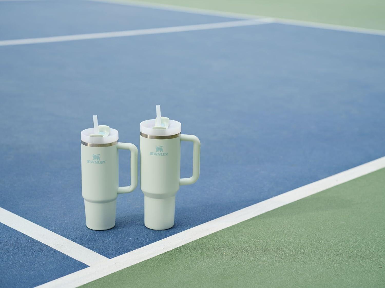 imageSTANLEY Quencher H20 Tumbler with Handle and Straw 40 oz  Flowstate 3Position Lid  Cup Holder Compatible for Travel  Insulated Stainless Steel Cup  BPAFree  Mist