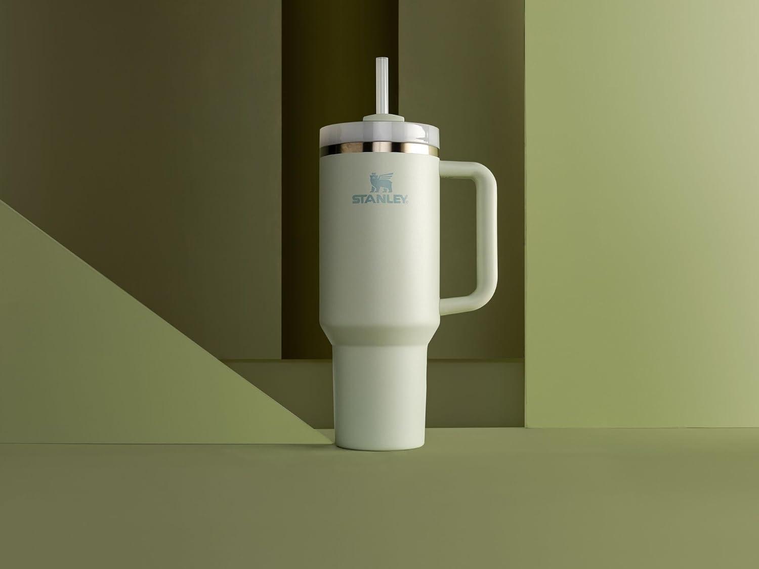 imageSTANLEY Quencher H20 Tumbler with Handle and Straw 40 oz  Flowstate 3Position Lid  Cup Holder Compatible for Travel  Insulated Stainless Steel Cup  BPAFree  Mist