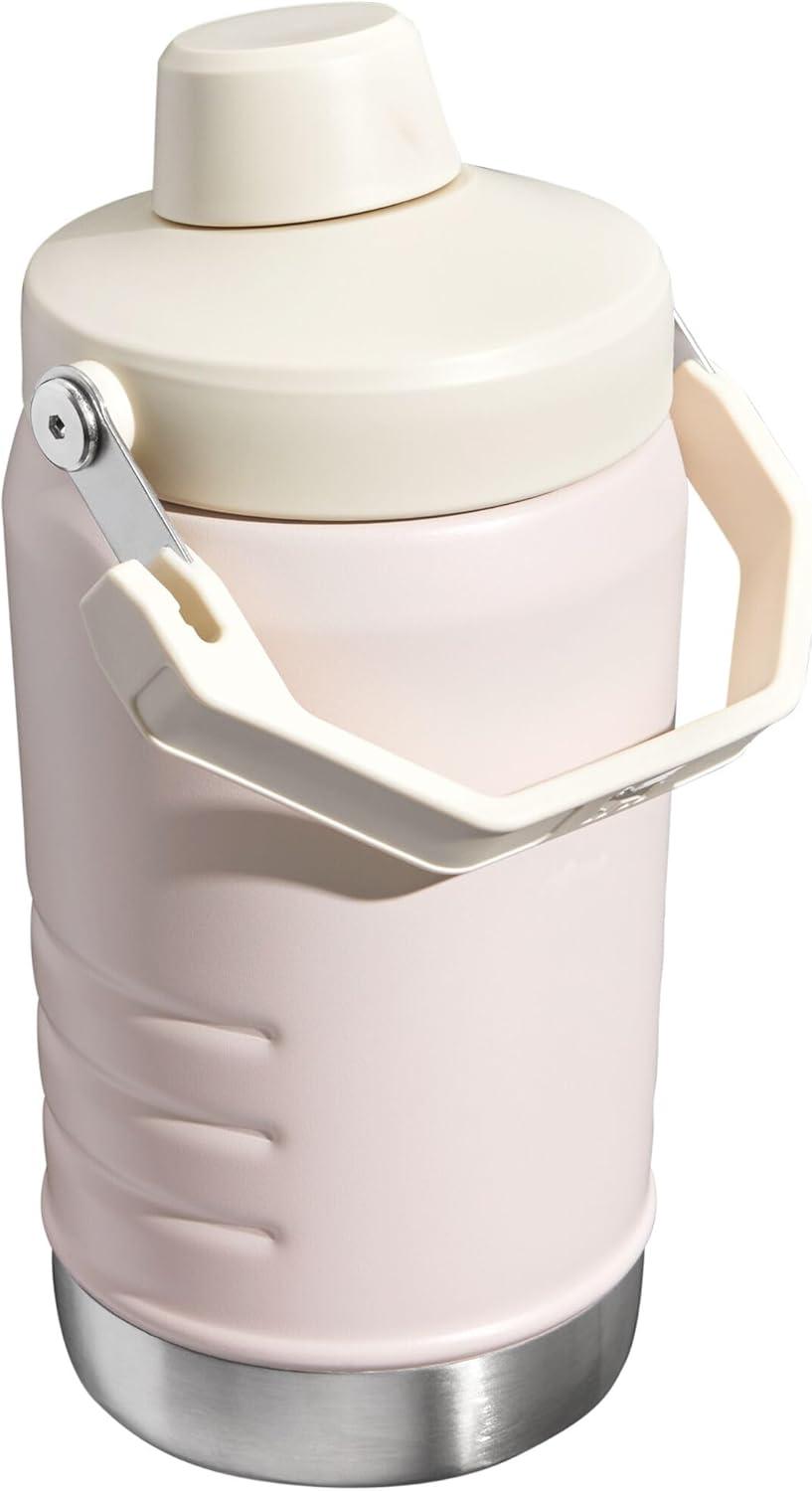 imageStanley IceFlow Fast Flow Jug with Handle 64 oz Twist On Angled Spout Lid Leakproof for Travel and Sports Insulated Stainless Steel BPAFree BlackRose Quartz