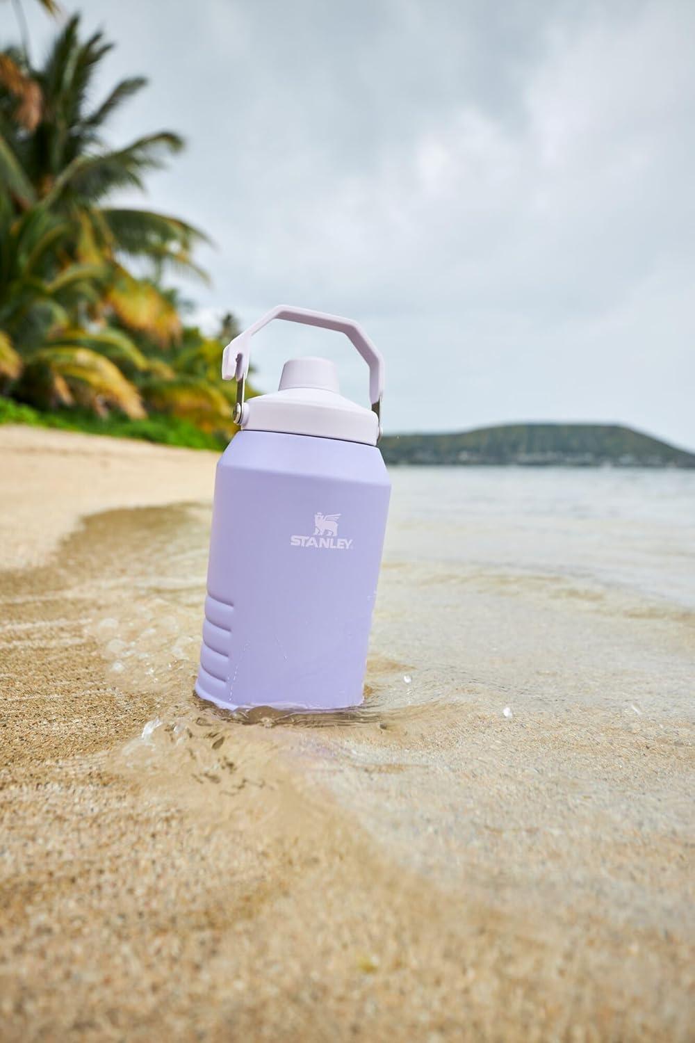 imageStanley IceFlow Fast Flow Jug with Handle 64 oz Twist On Angled Spout Lid Leakproof for Travel and Sports Insulated Stainless Steel BPAFree BlackLavender