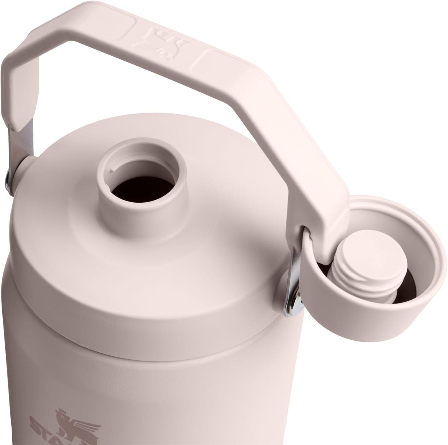 imageStanley IceFlow Fast Flow Jug with Handle 64 oz Twist On Angled Spout Lid Leakproof for Travel and Sports Insulated Stainless Steel BPAFree BlackRose Quartz 20