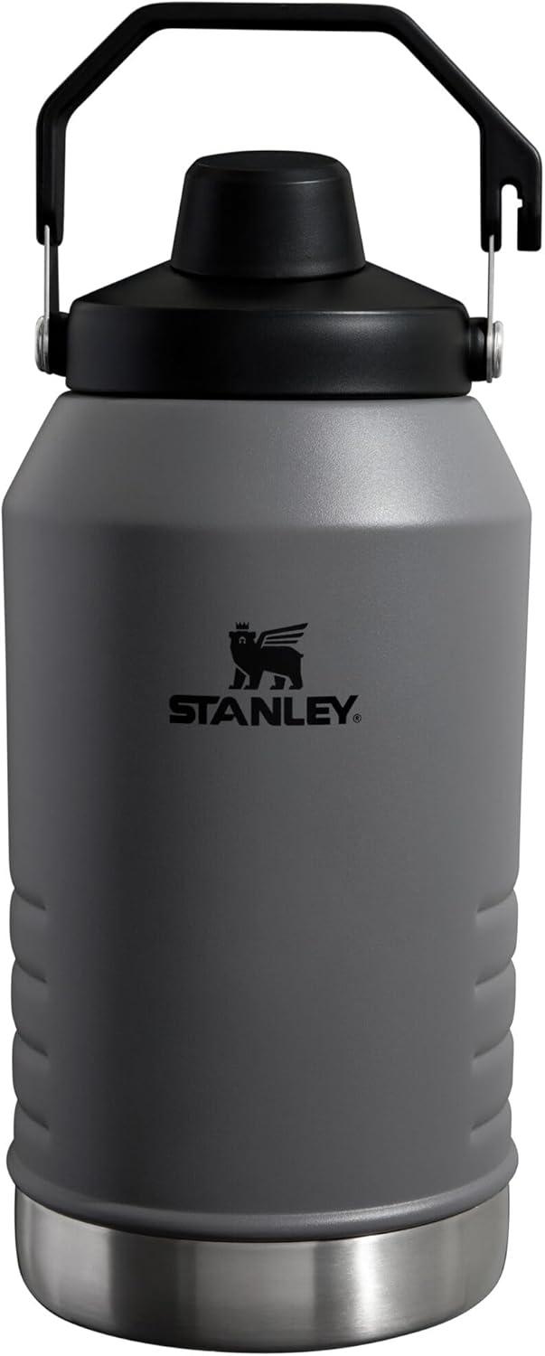 imageStanley IceFlow Fast Flow Jug with Handle 64 oz Twist On Angled Spout Lid Leakproof for Travel and Sports Insulated Stainless Steel BPAFree BlackCharcoal