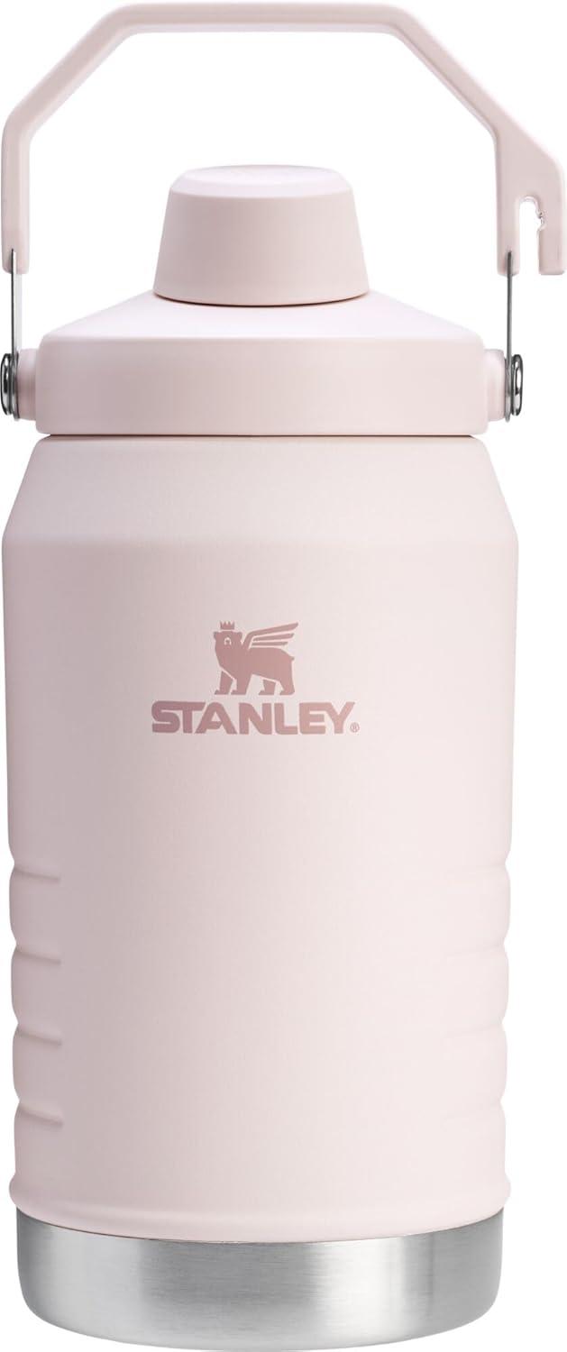 imageStanley IceFlow Fast Flow Jug with Handle 64 oz Twist On Angled Spout Lid Leakproof for Travel and Sports Insulated Stainless Steel BPAFree BlackRose Quartz 20