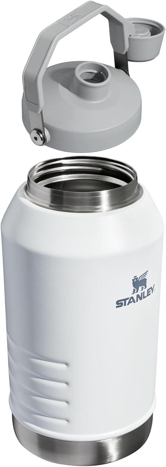 imageStanley IceFlow Fast Flow Jug with Handle 64 oz Twist On Angled Spout Lid Leakproof for Travel and Sports Insulated Stainless Steel BPAFree BlackPolar