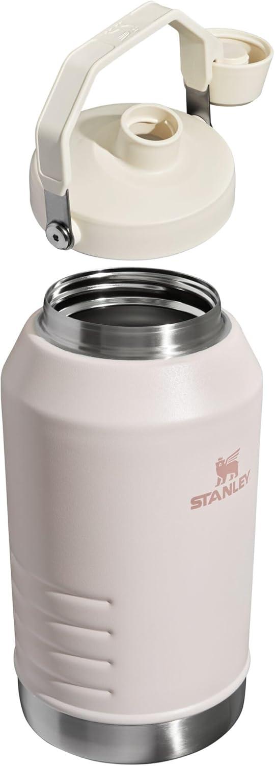 imageStanley IceFlow Fast Flow Jug with Handle 64 oz Twist On Angled Spout Lid Leakproof for Travel and Sports Insulated Stainless Steel BPAFree BlackRose Quartz