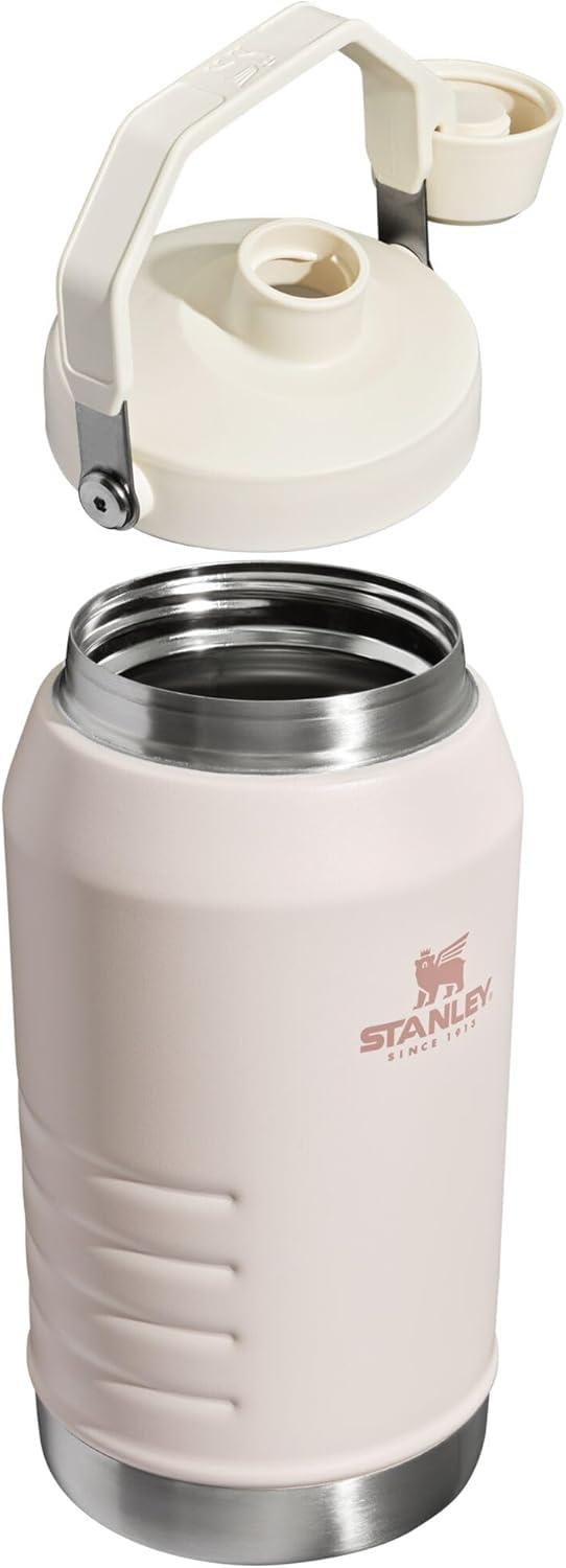 imageStanley IceFlow Fast Flow Jug with Handle 64 oz Twist On Angled Spout Lid Leakproof for Travel and Sports Insulated Stainless Steel BPAFree BlackRose Quartz